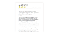 Desktop Screenshot of matterofpolicy.com