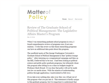 Tablet Screenshot of matterofpolicy.com